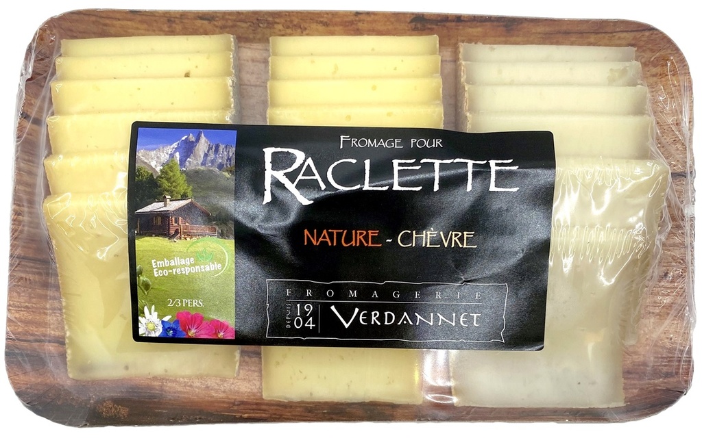 Assort. pour Raclette Nature /Chevre FE Tranche Barquette Verdannet TT - 500g x 10