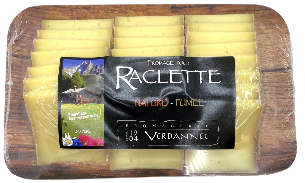 Assort. pour Raclette Nature /Fumee FE Tranche Barquette Verdannet TT - 500g x 10