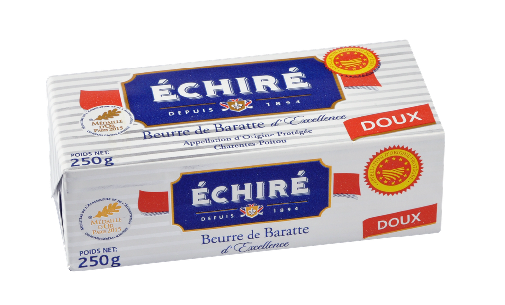 Beurre Charentes-Poitou AOP Doux Plaquette Echire SA - 250g x 20