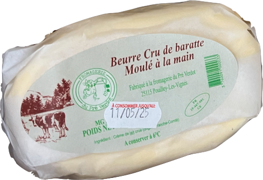 Beurre Cru Moule a la Main Doux PV - 250g x 10