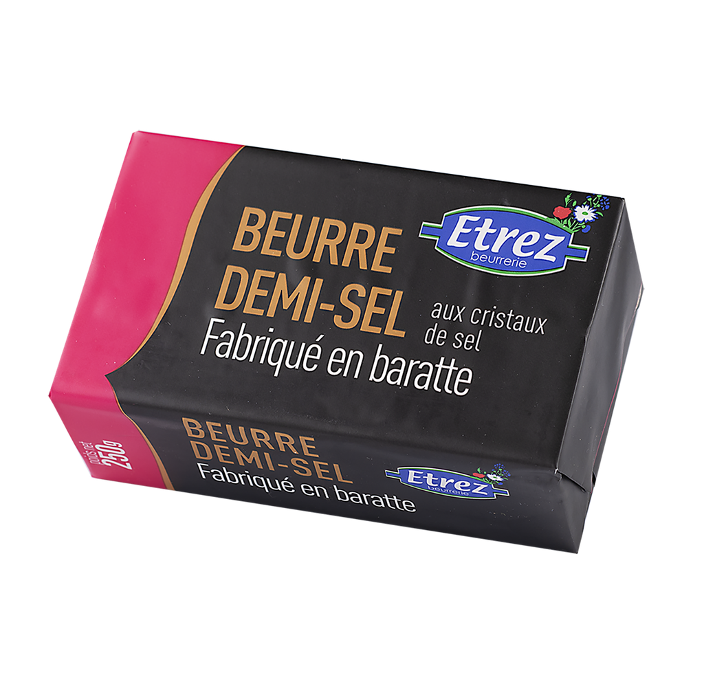 Beurre de baratte 1/2 Sel Extra fin Plaquette EZ - 250g x 20