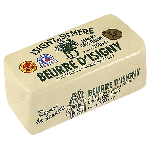 Beurre d'Isigny AOP Demi-sel Cristaux Moule cremier IY - 250g x 10