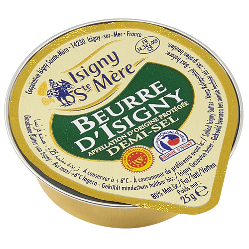 Beurre d'Isigny AOP Demi-Sel Recharge IY - 25g x 48