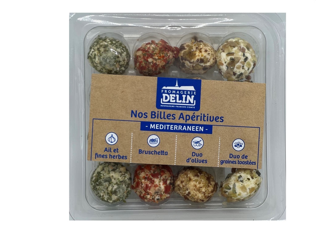 Billes aperitives Panache Ail et fines herbes, bruschetta, duo, graines DN - 90g x 12