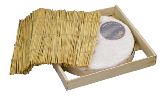 Brie de Meaux AOP sur paille + fond de boite Affinage 3 DE - 3Kg x 1